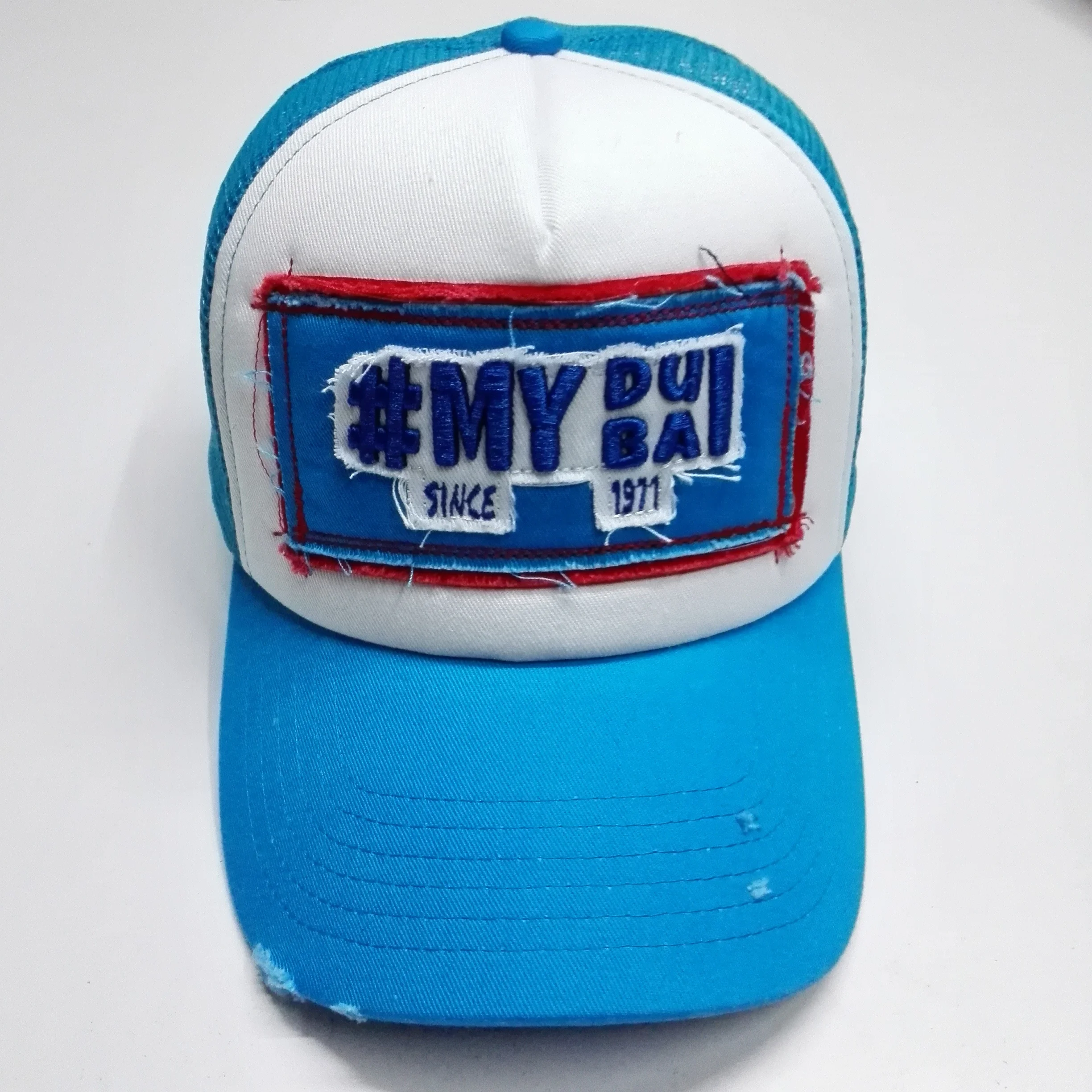 Applique Embroidery Logo Shabby Brim Australian Trucker Caps Mesh Distressed Country Trucker Caps 5 Panel A Frame Baseball Cap