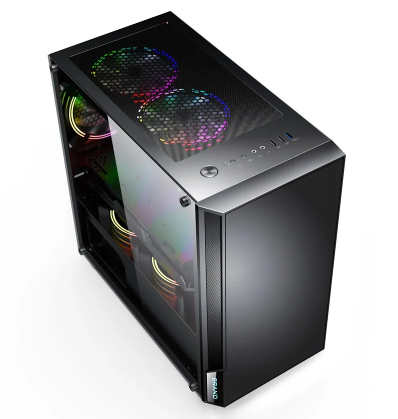 Настольный игровой компьютер MID Tower ATX/микро Корпус из закаленного стекла боковая панель