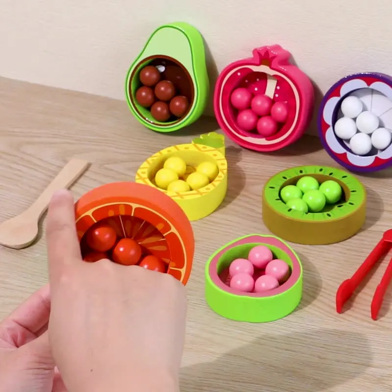 Manufacturers of hot color cognitive classification matching ball toys wooden fun eliminate the same game rainbow beadboard