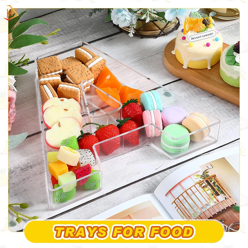Custom Letter A-Shaped Clear Acrylic Candy Chocolate Biscuit Tray Fruit Bowl Wedding Party