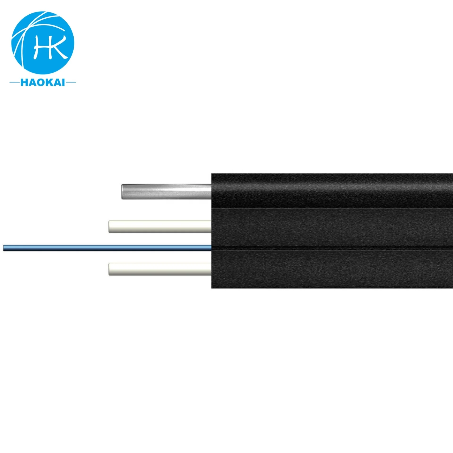2 cores outdoor FTTH drop fiber cable 4 cores self-supporting fibre optic cable 2km