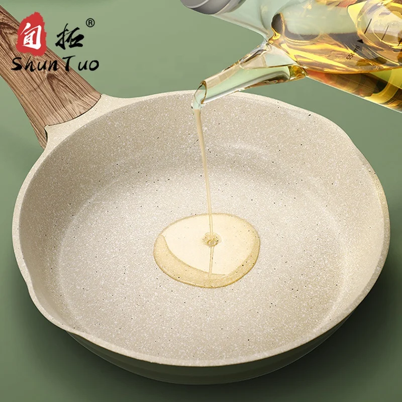 
OEM granite stone cooking ceramic nonstick pink ceramica padelle sauce set ceramic coating gas aluminum quail egg frying pan 