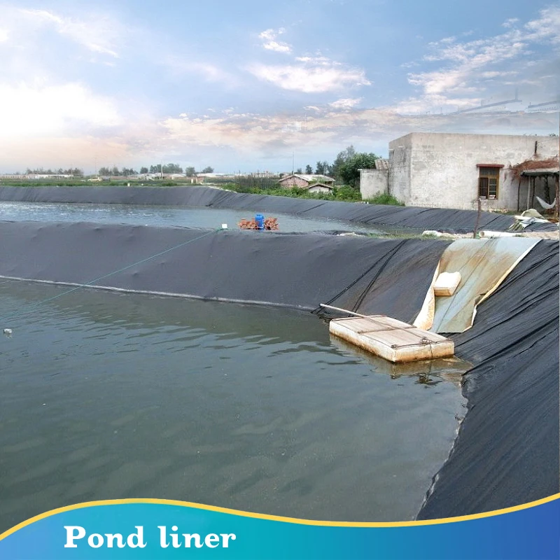 Wholesale High Quality Fish Farming Black  Plastic Polyethylene Pond Liner