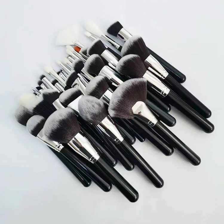 Fashionable Personalized Wooden Handle Make Up Brush Complete 40pcs Cosmetic Makeup Brush Set Eye Shadow Foundation Powder Brush