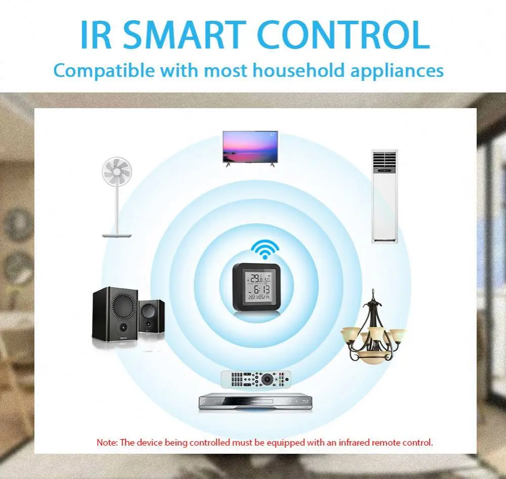 Hot sale Tuya Smart IR Remote Control WiFi Temperature and Humidity Sensor with Remote Control TV Fan Air Conditioner