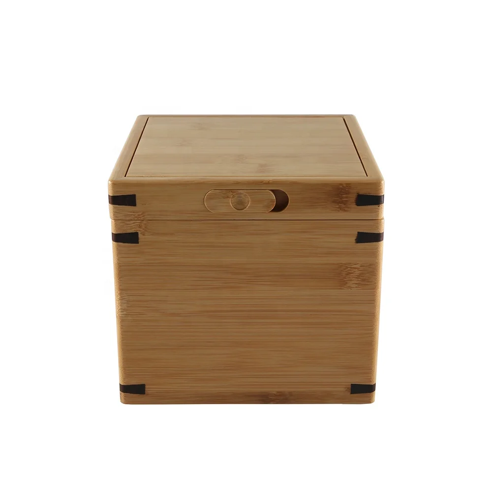 Luxury Cat Dog Memory Memorial Keepsake Remembrance Commemorate Funeral Square Bamboo Wood Pet Cremation Casket Ashes Box Urn