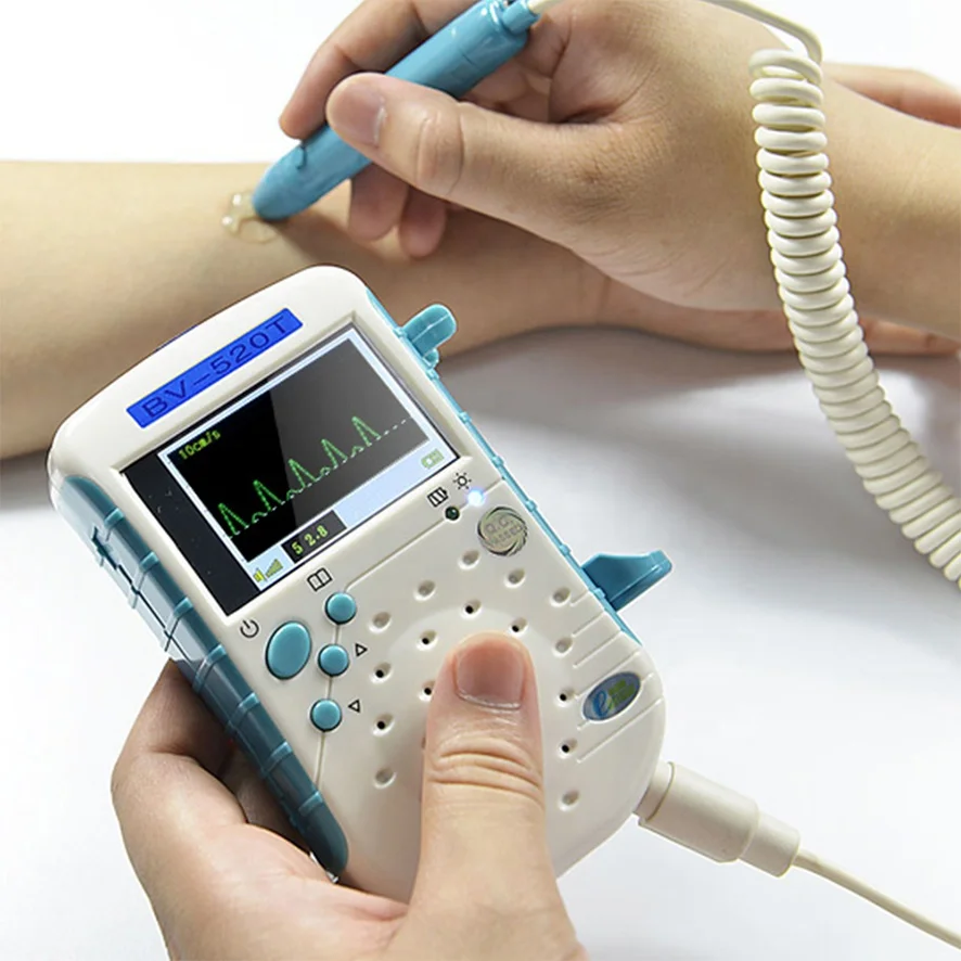 IN-520T Hot Sell Ultrasound Doppler Blood Flow Detector Vascular Doppler Lcd Screen Portable Doppler Blood Flow Detector