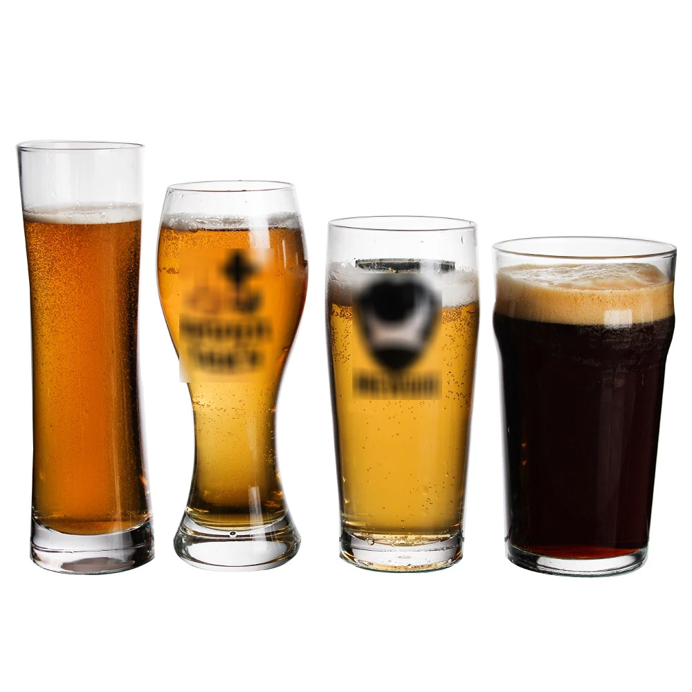 High Quality Eco-Friendly Beer Glasses Transparent Thicken Lead-Free Drinking Water Reusable Beer Pint Glasses for Bar