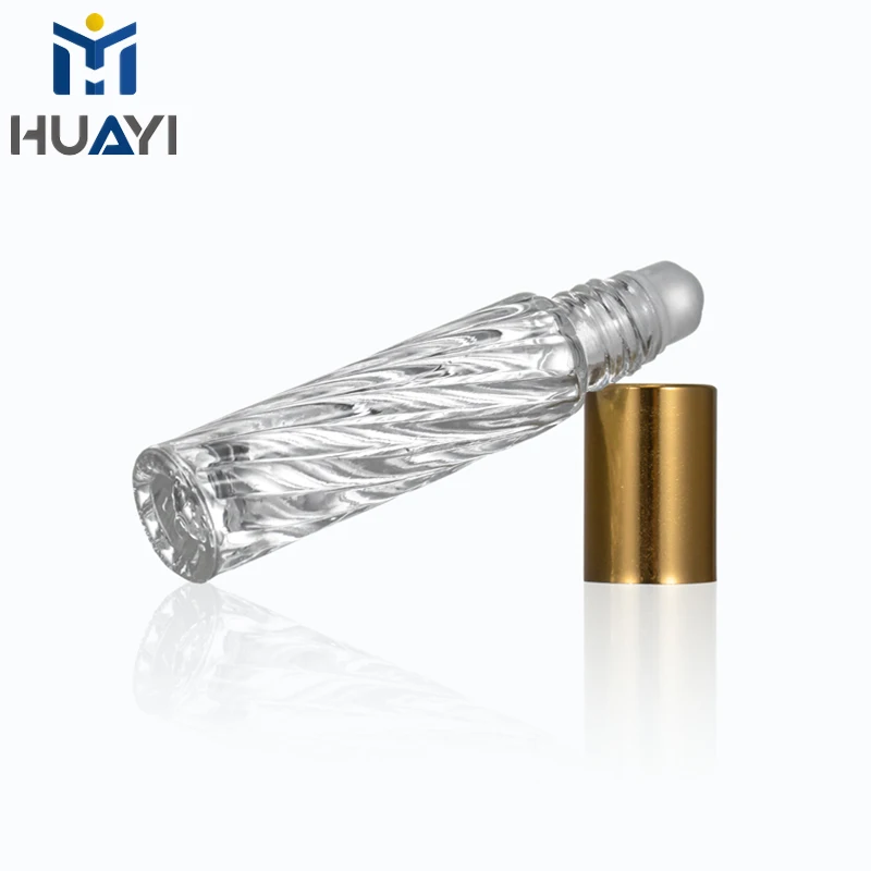 Essential oil perfume roller bottle clear 3.5ml glass roll on bottle with cap