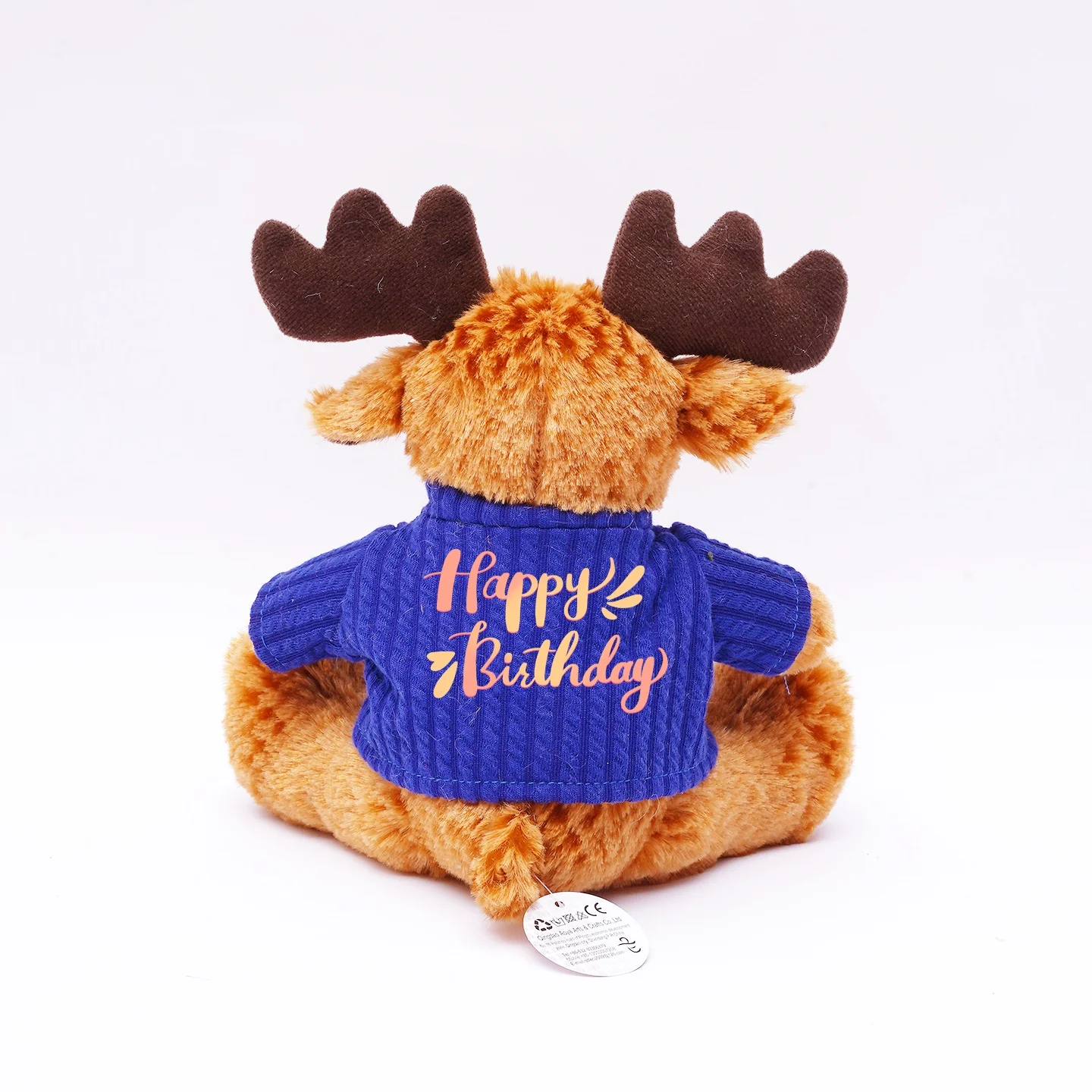 cheap lovely cozy 20cm plush toy deer with T-shirt colorful soft  adorable unique stuffed plush toy elk New eco-friend fabric