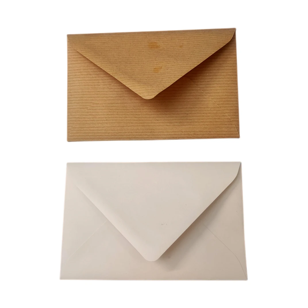 Guangdong China Custom Printing Recycled White Yellow Invitation Packaging Paper Postal Mailing Envelopes With Adhesive Gum Seal