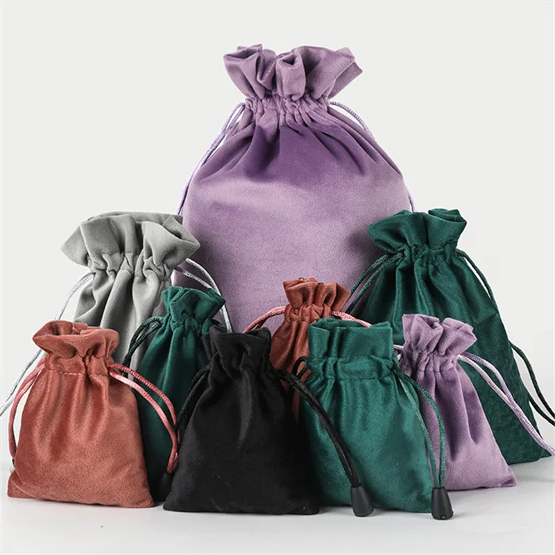 Customize Drawstring Velvet Jewelry Pouch Bag Pink Drawstring Wedding Pouch Gift Velvet Bag