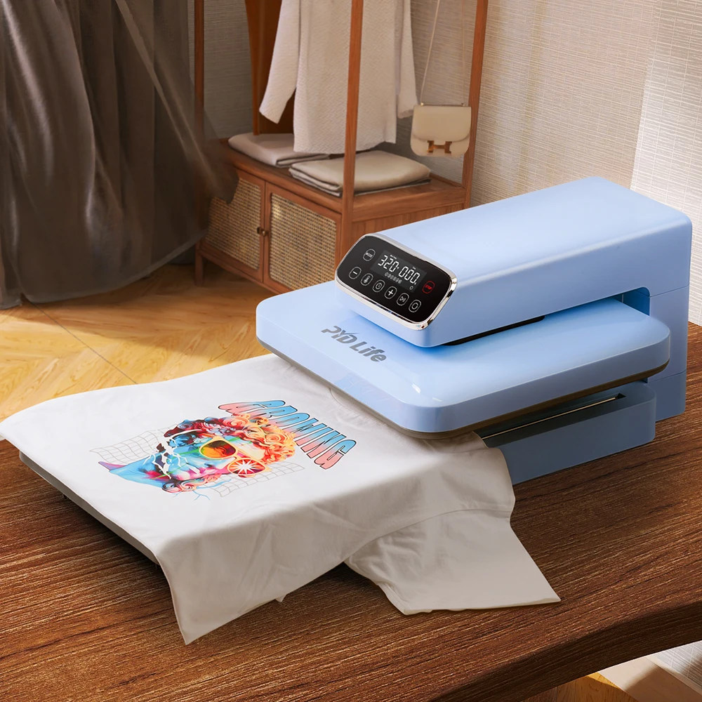 PYD Life Automatic T Shirt Clothes Transfer Printing Sublimation Auto Open Heat Press Machine