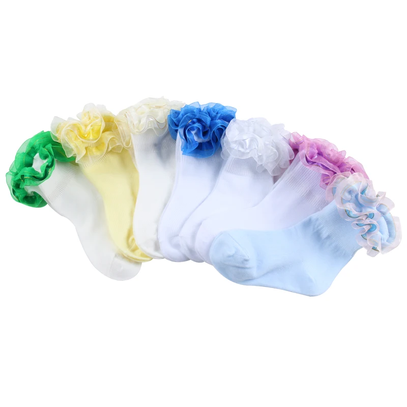 2 Layers Lace Socks Cute Princess  Girls Socks Two Ways To Wear Children Socks Wholesale