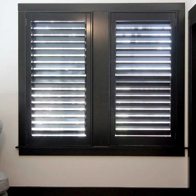 China factory plantation shutters wooden pvc and wood louver shutter