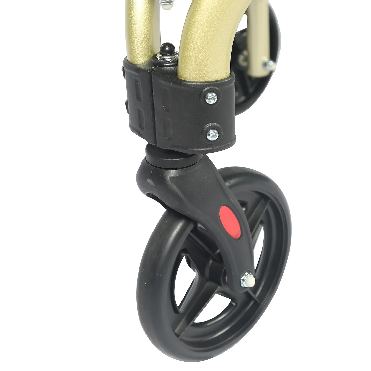 New! TONIA Aluminum Rollator Walker with 3 Wheels Ultra Compact Size for Storage TRB01champagne