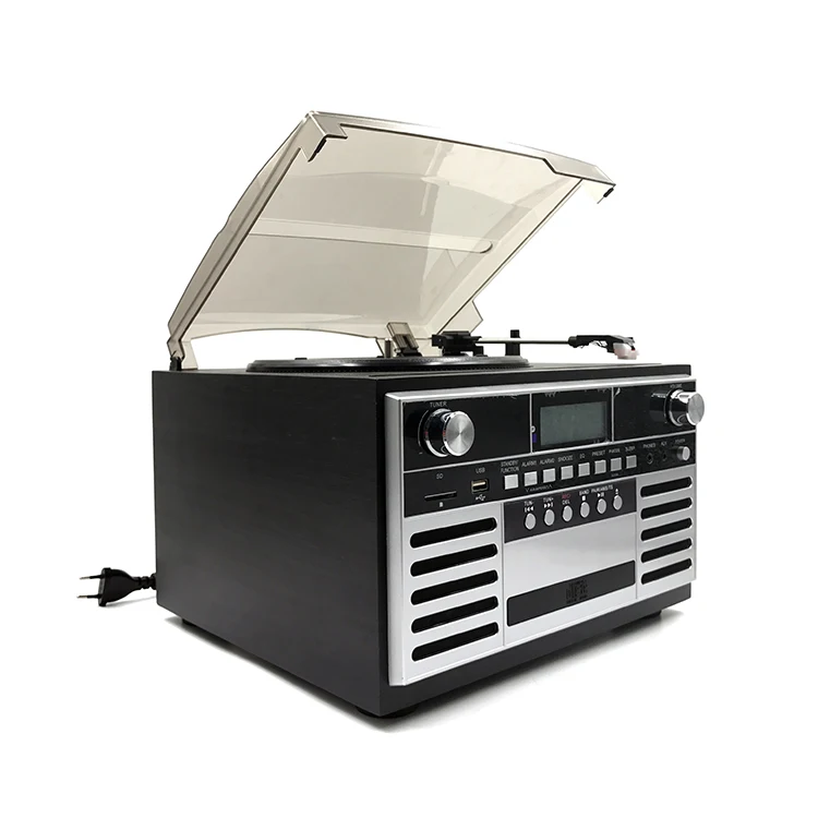 Hot Selling Factory Price Portable Vintage Multifunction Retro Bluetooth LP Music Vinyl Record Turntable Player