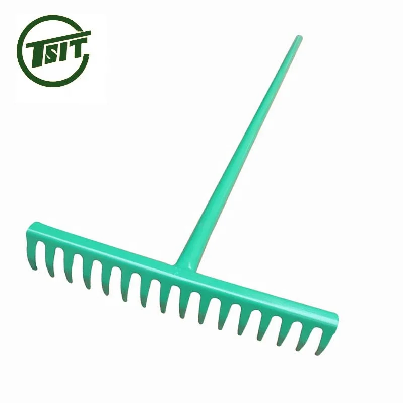 
long steel handle garden leaf rake 