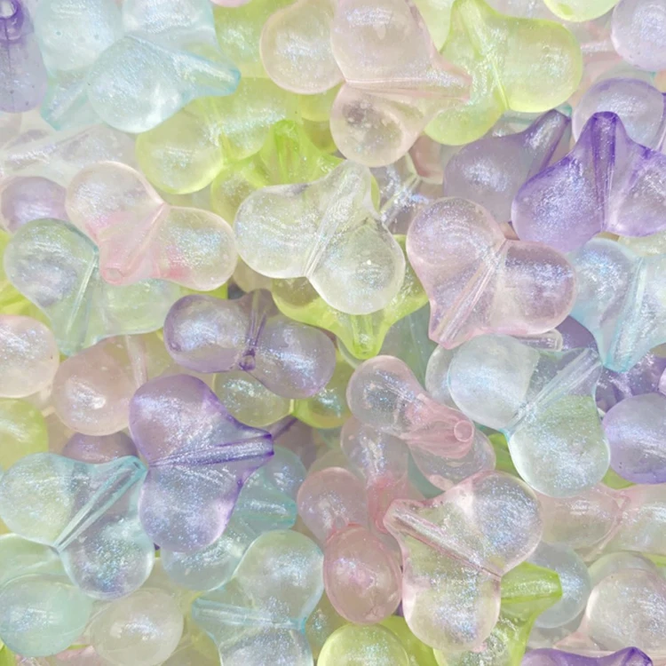 500g/Bag Peach Heart Acrylic Loose Beads DIY Jewelry Accessories Beads Kids Hair Beads For Braids Accessories