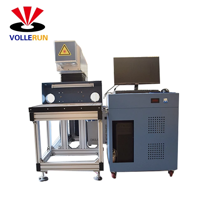 100W Large Format 3D Dynamic Focusing Co2 Galvo Laser Marking Machine with big working size 600*600mm
