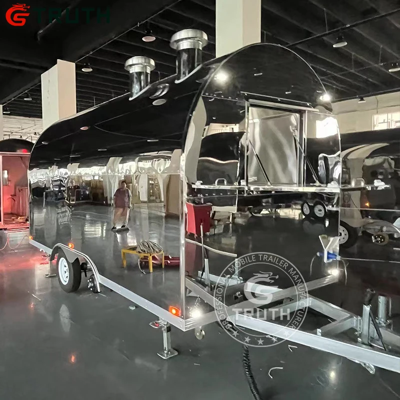 Outdoor Stainless Steel Home Use Restaurant Commercial Multifunction Food Cart Food Truck for Retail