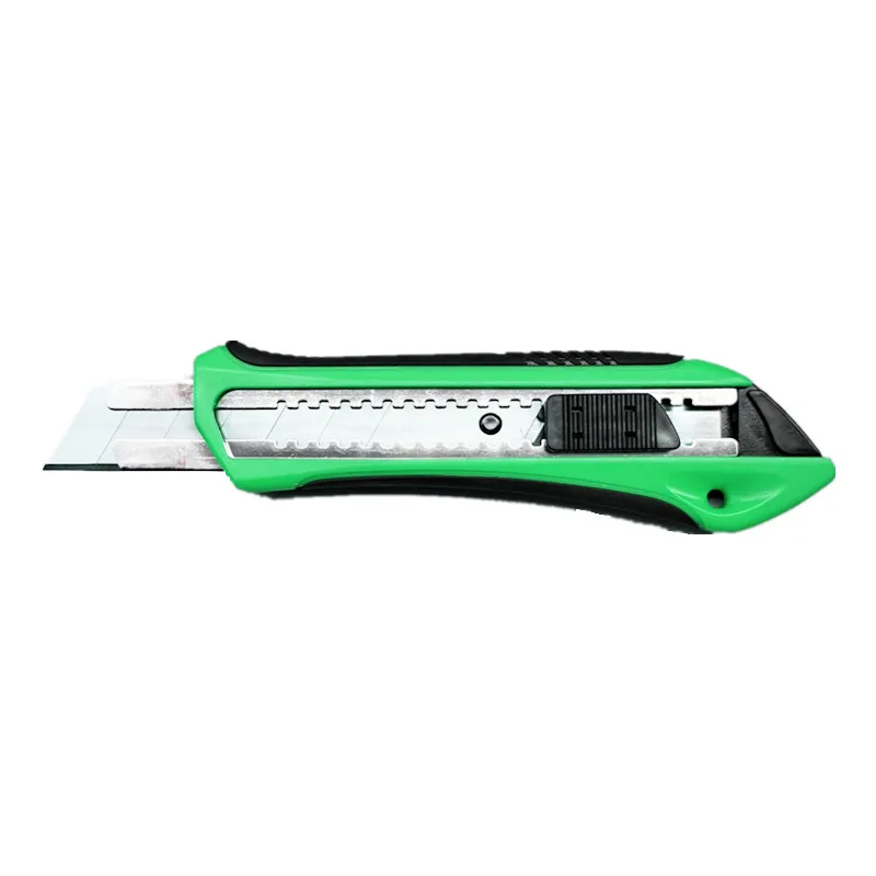25mm plastic ABS TPR handle sliding blade snap off utility cutter knife