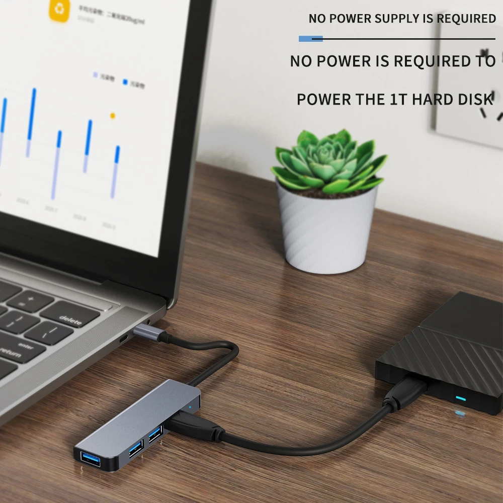 Возможен пробный заказ 1 ок ультра тонкий 4-портовый Usb-c адаптер USB 3 0 Type-c Usb концентратор до Rj 45 480 Мбит/с для