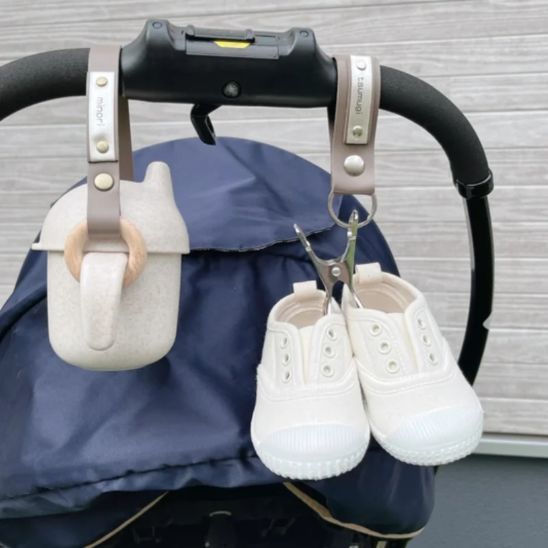 PU Leather Shoe Clip Strap Stroller Shoes Hat Clothing Clip Straps Outdoor Baby Accessories Shoes Clips for Stroller Backpack