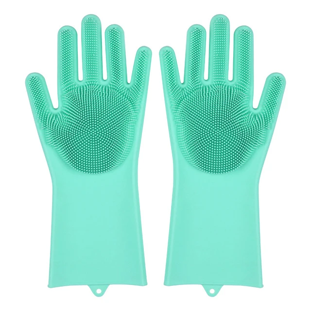 Dishwashing Cleaning Gloves Magic Silicone Rubber Dish Washing Glove for Household