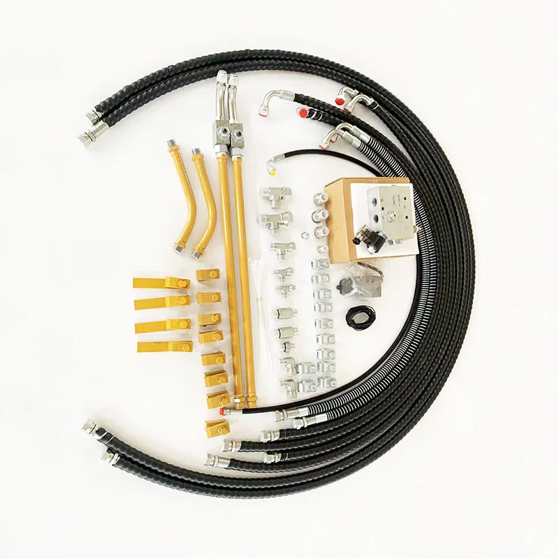 Backhoe loader auxiliary piping kit hydraulic breaker hammer pipe line for CAT420D JCB3CX CASE580