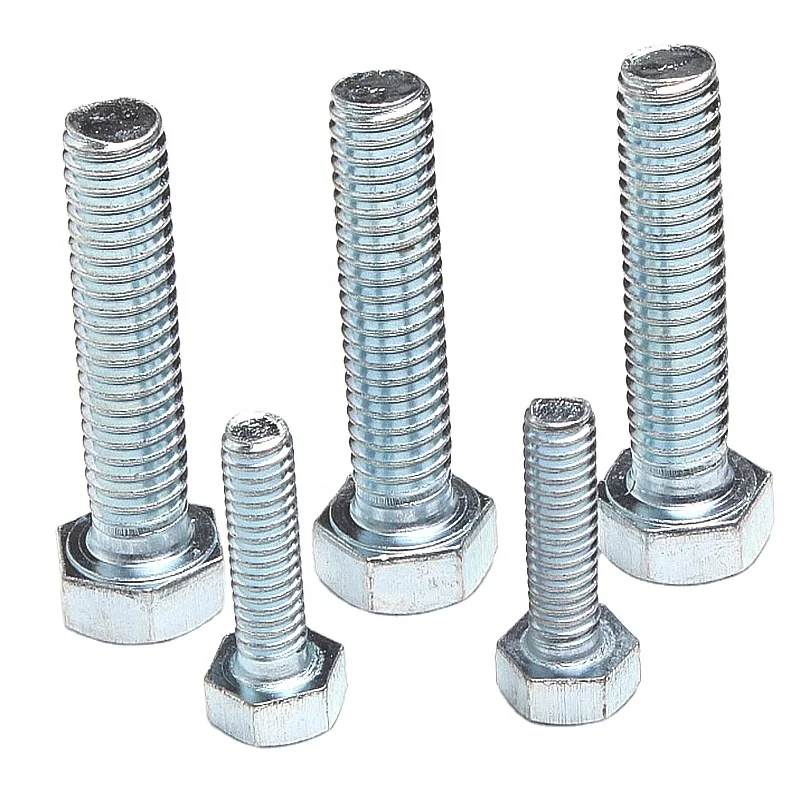 Hot Dip Galvanized Steel Hexagon Head Bolts Screws & Nails-DIN Standard Plain Finish Hex Bolt
