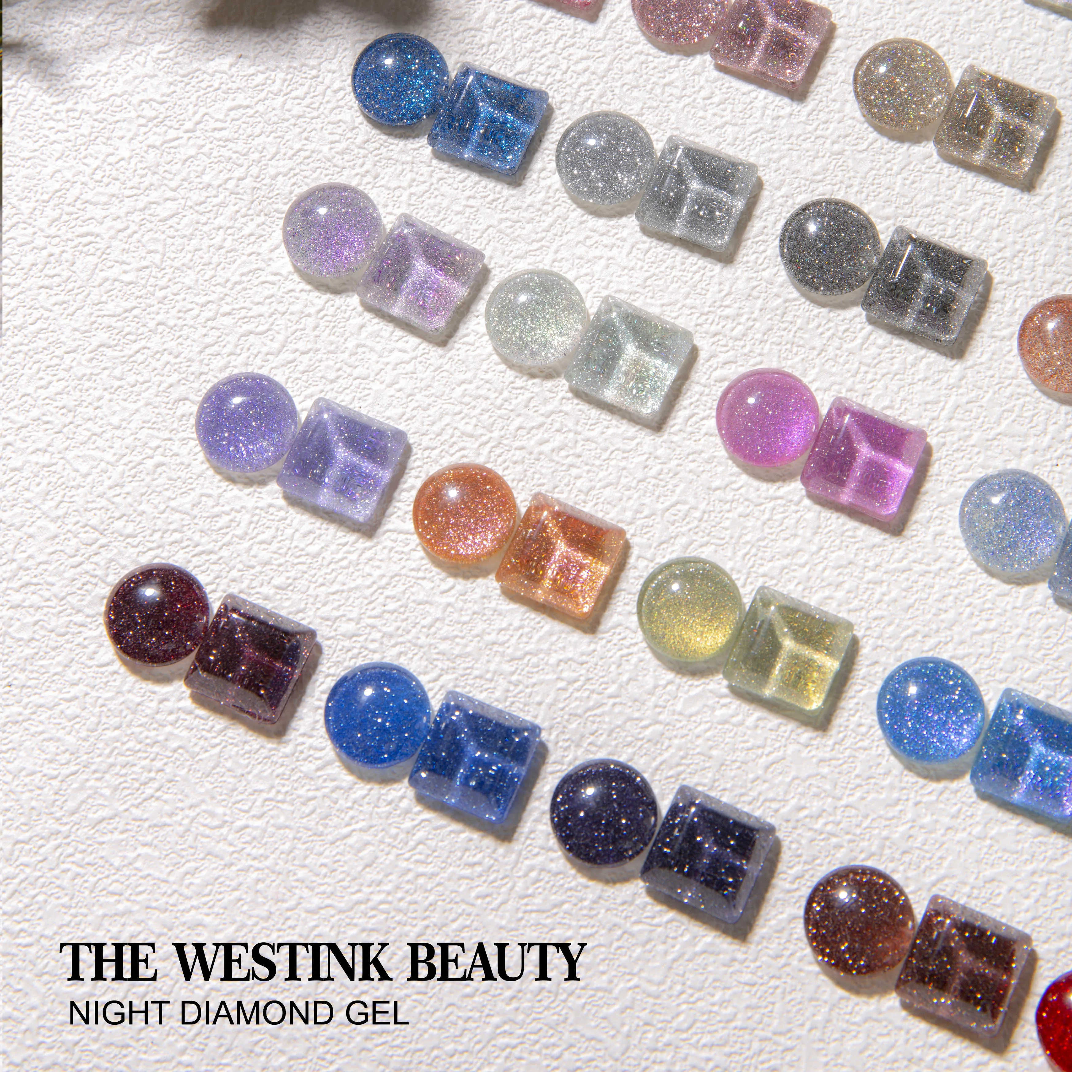 Nail Gel Beauty Products Supplies Flash Reflective Diamond Glitter UV Gel Nail Art Design Resin Glue Polish Private Label