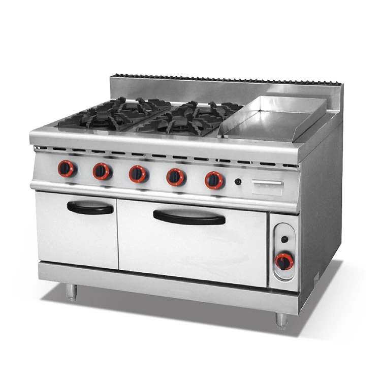 Commercial Outdoor Stainless Steel 4 burner gas oven with griddle+4 burner with griddle gas oven