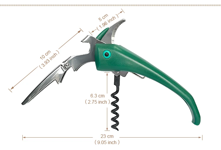 Sinowin OEM Professional Custom Laser logo Waiters Corkscrew Barware Customized Wine Corkscrew Bottle Opener