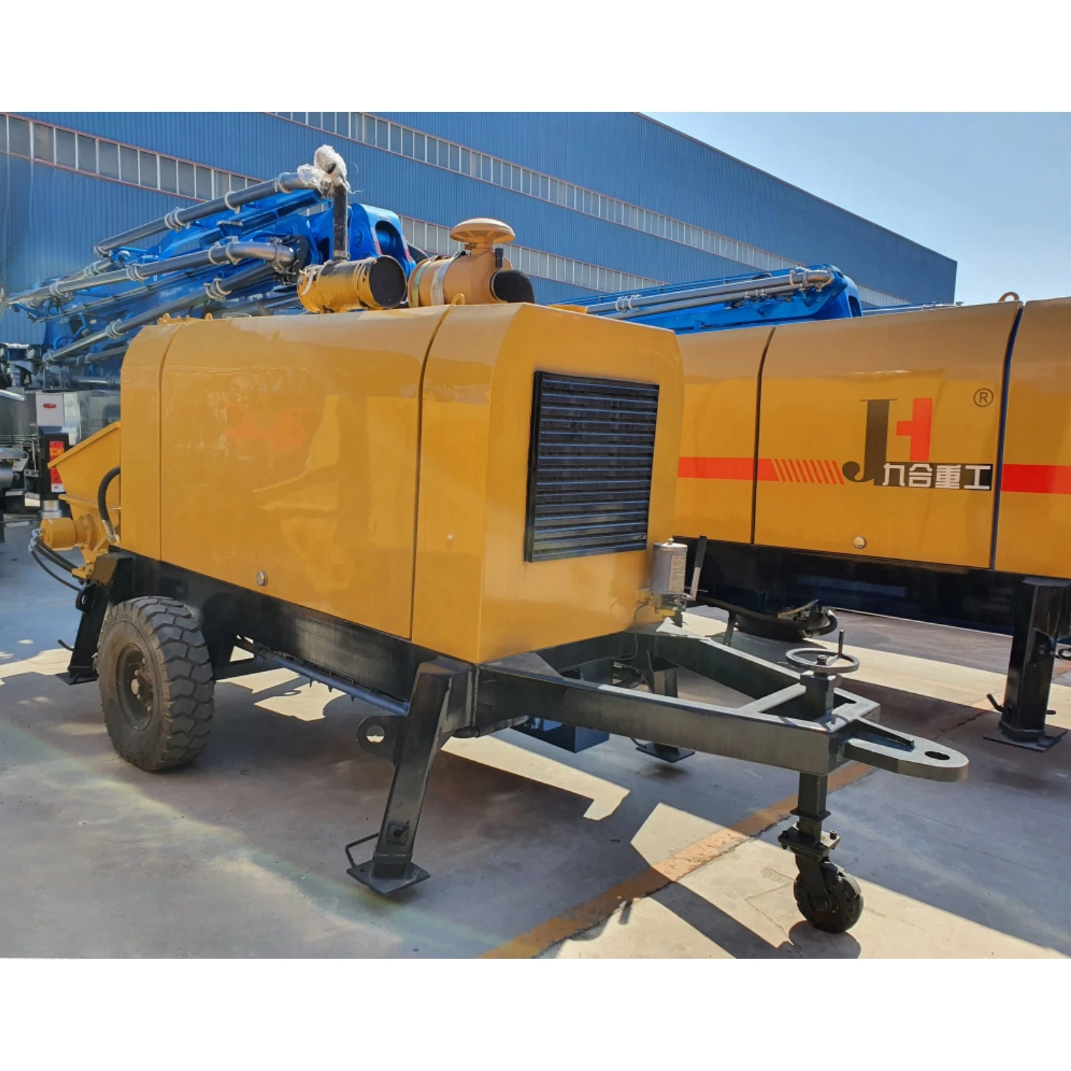 Mobile Small Pumping Machinery Full Hydraulic System Control DHBT50S-13-85 Diesel Driven Fine Stone Concrete Trailer Pump