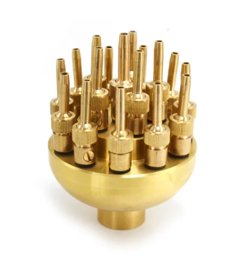 Fountain Equipment Three Tier Flower Shape Brass Fountain Jet Nozzle