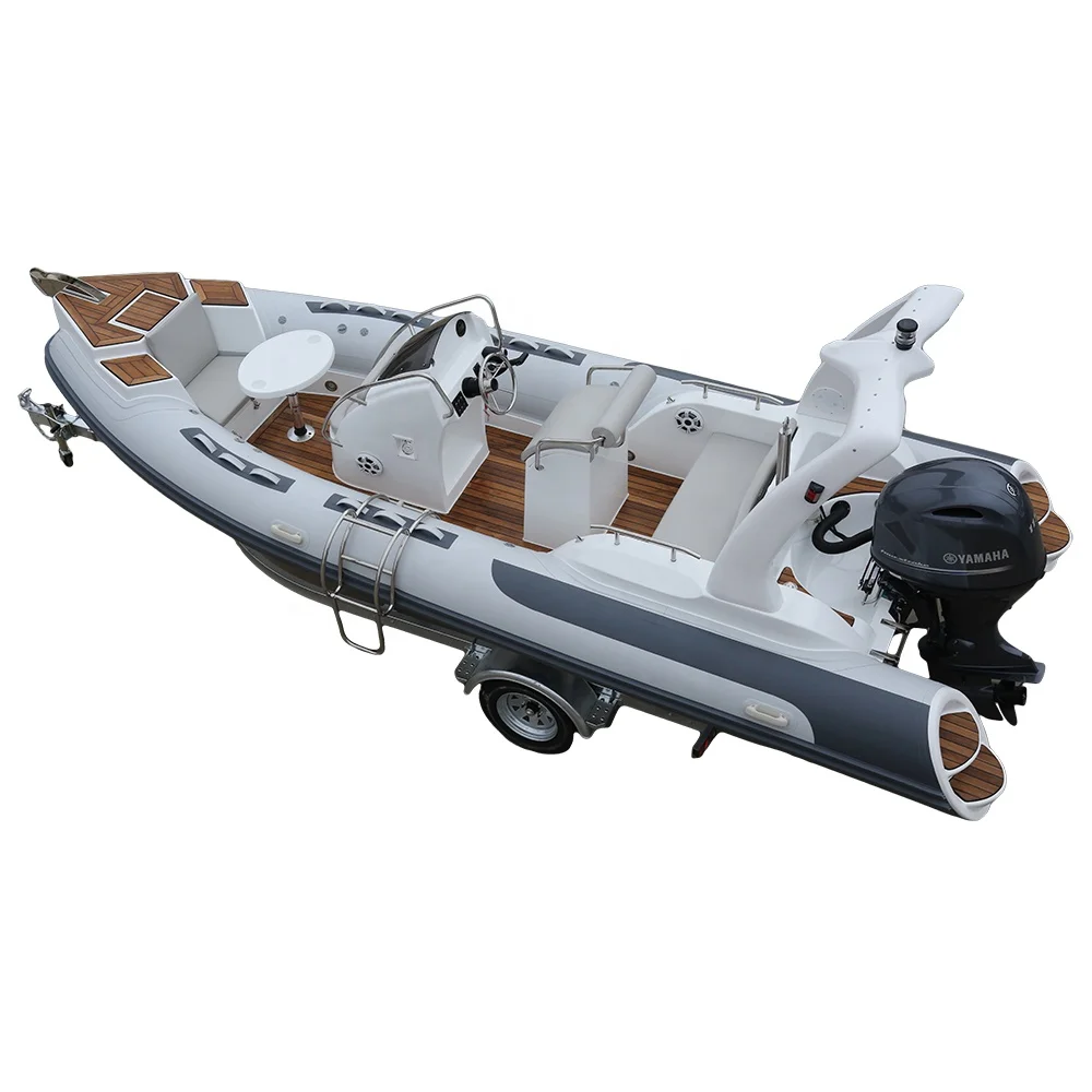 Hypalon boat 19 Feet 5.8m rib 580 inflatable boat with motor for sale