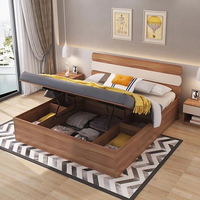 Hotel Bed Room Production Elegant Sets Bedroom Furniture Modern Stylish Customized Wood Packing Color Design Weight Material GUA
