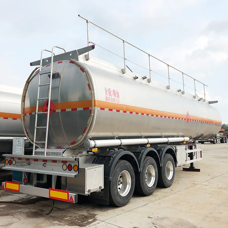 China supplier 36000liter 38000 liters Aluminum Alloy tank semi trailer fuel truck tanker