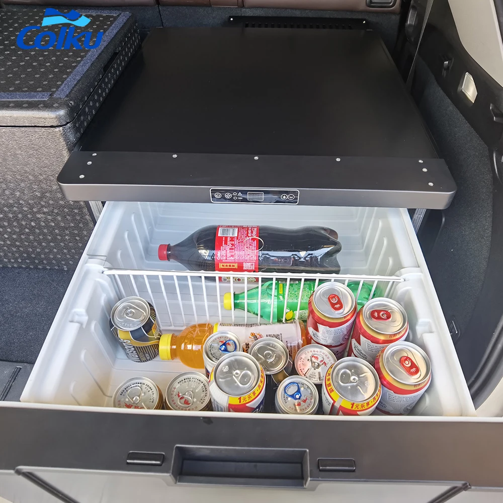 40L Big Capacity Refrigerator For Car With Compressor 12v Boat Refrigerator Car Drawer Fridge Freezer