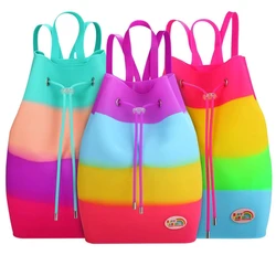 Silicone Waterproof Drawstring Bucket Bag Soft Scented Kids String Bags Backpacks