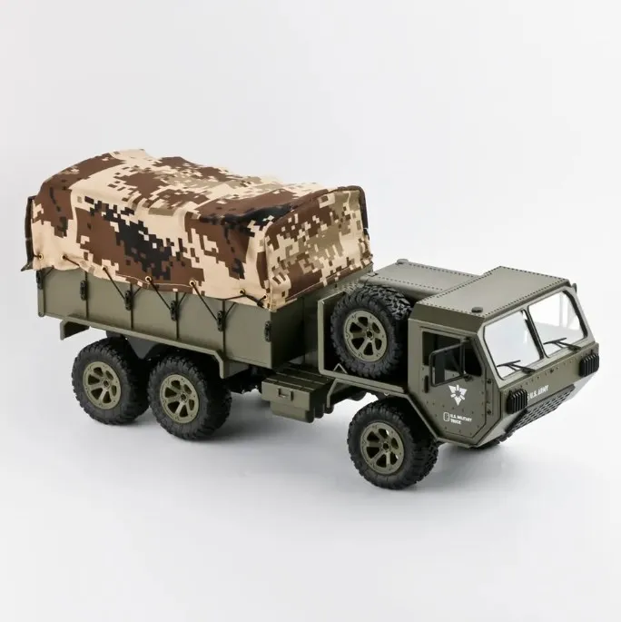 2.4Ghz 1:12 Remote Control 6 Wheels 6WD Alloy Chassis Off Road Simulation Military Rc Truck Model Toy With Wifi FPV Camera