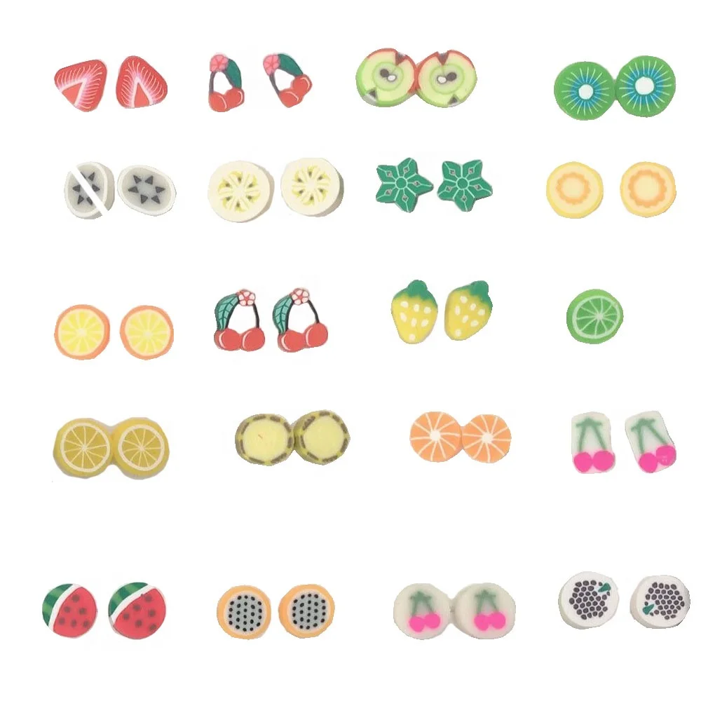 
New Arrive 500g Fruit Slices Polymer Clay Nail Art Sticker Soft Animal Flower Fruit Nail Decoration Slime Diy Supplies 