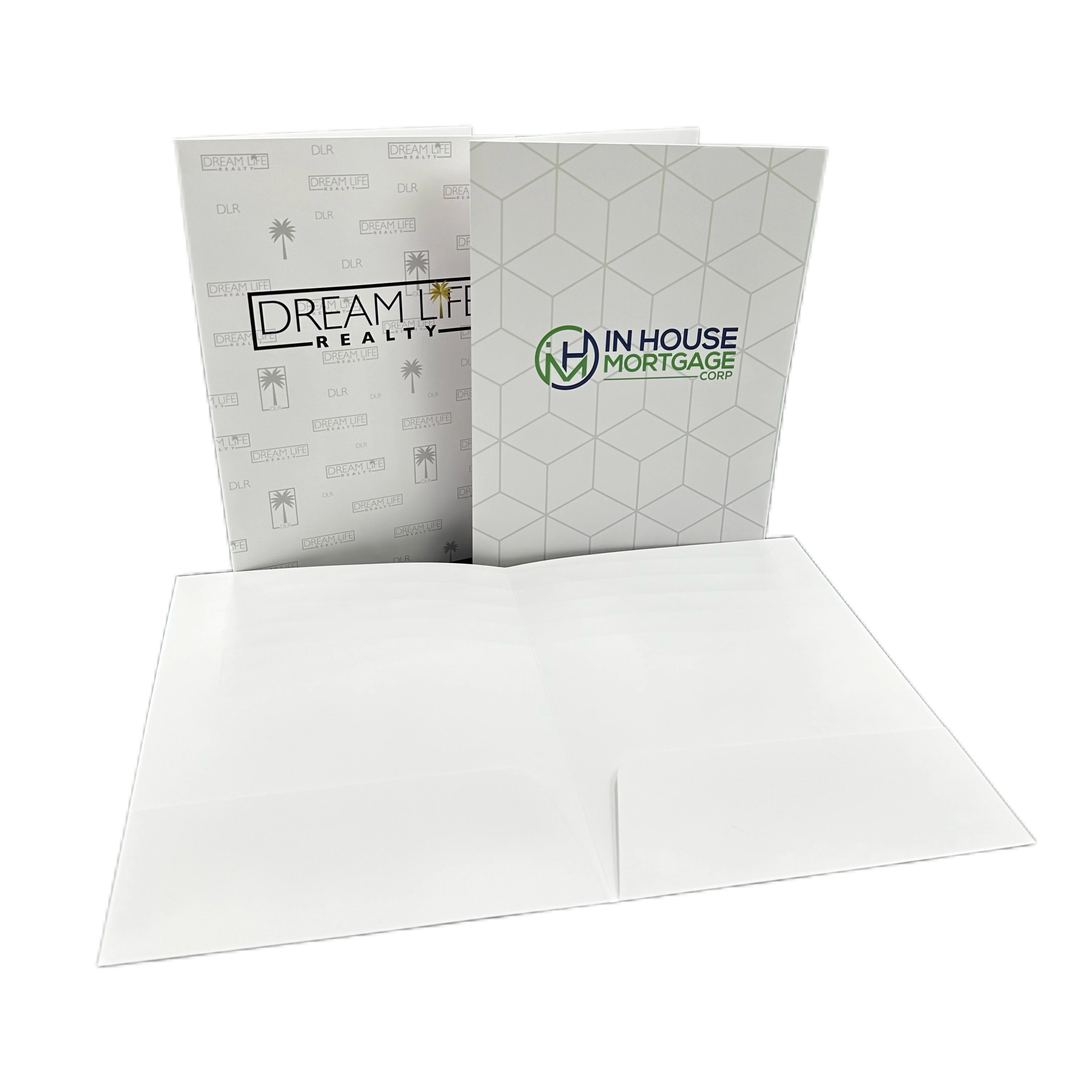Custom Embossed Glossy Logo Folders with Pockets Business Card Slot Soft Touch Matte File Presentation Folder Printing