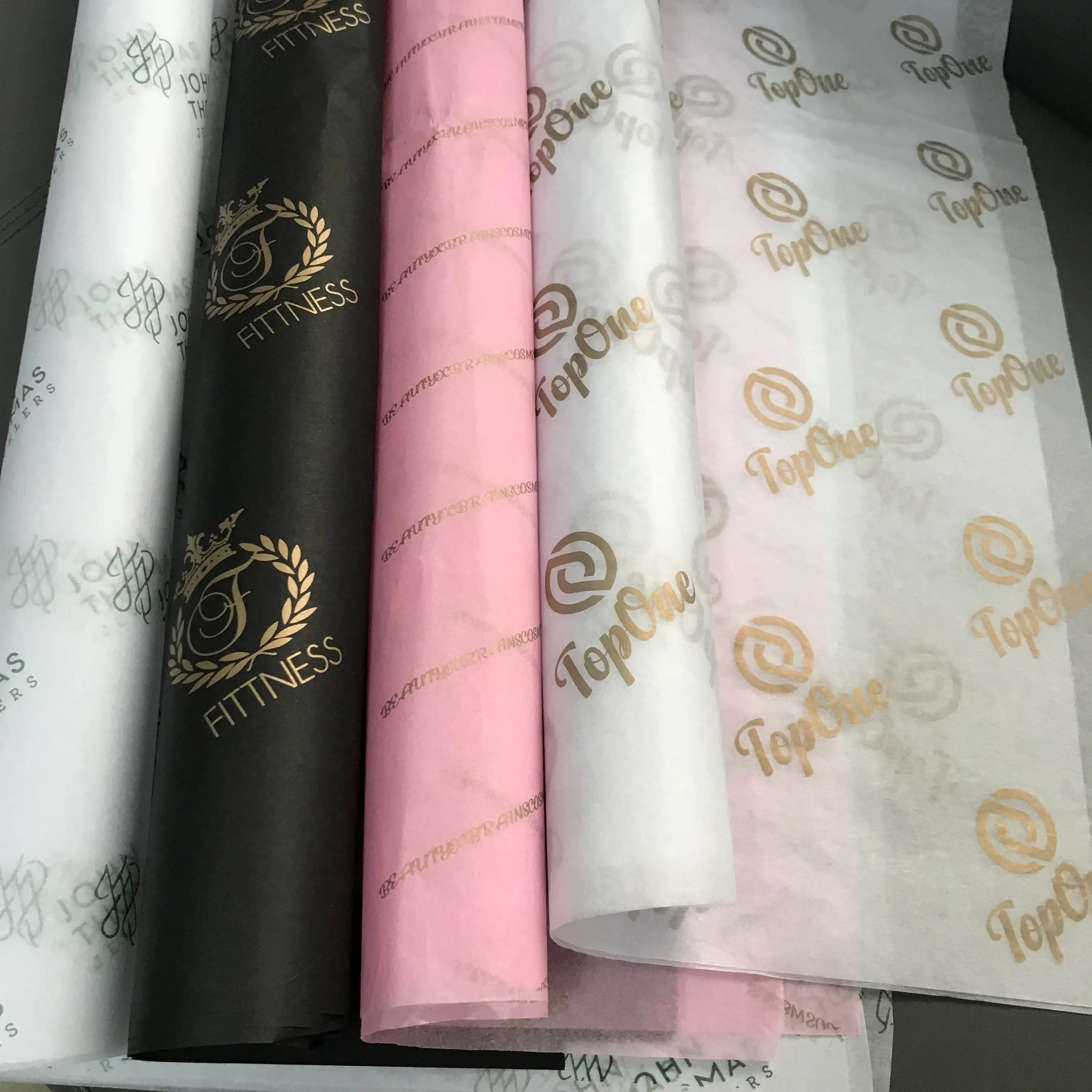High Quality China Custom logo printed gift packaging thin Soft tissue wrapping paper food clothing wrapping paper