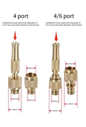 High Pressure Brass Adjustable Rotating Nozzle Water Spray Gun Head Garden Water Hose Nozzle For Car Washing