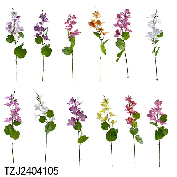 Tizen High Quality Natural-Like Flores Artificial Flowers Artificial Galsang Flower Spray Door Decoration
