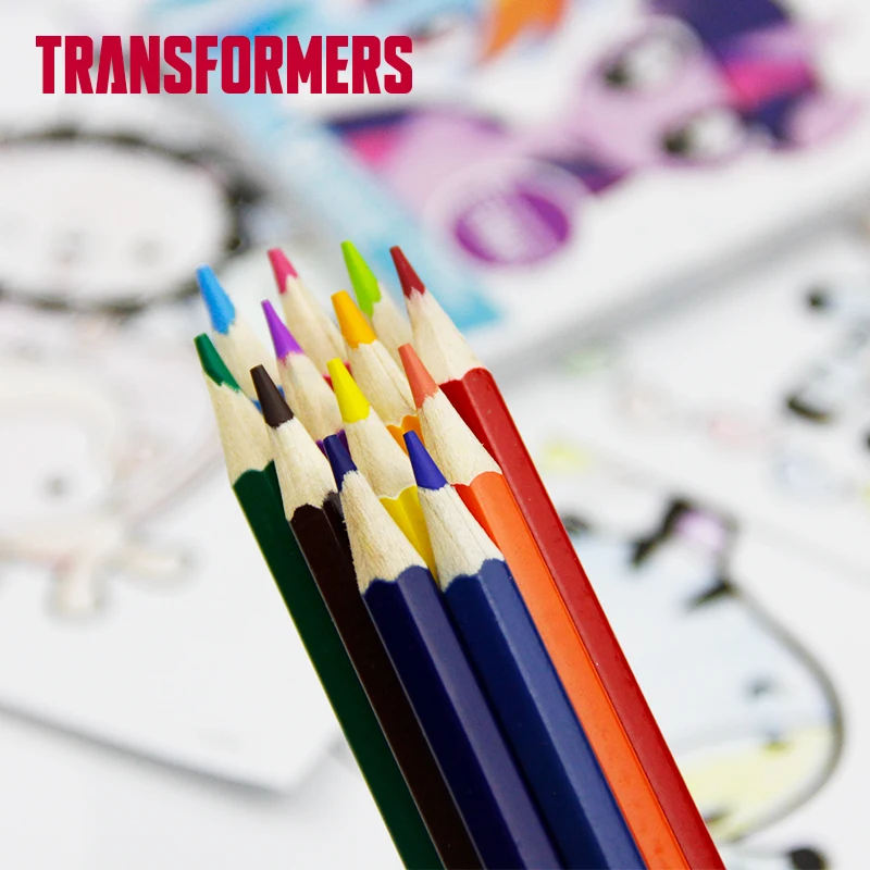 wholesale 24 color natural wooden pencils set for kids study and painting