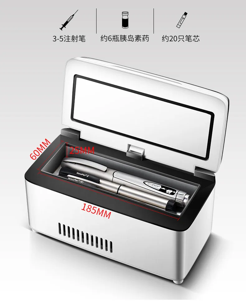 10200mAh Portable Insulin Cooler Case USB Rechargeable Mini Cold Box Drug Medicine Constant Temperature Refrigerator