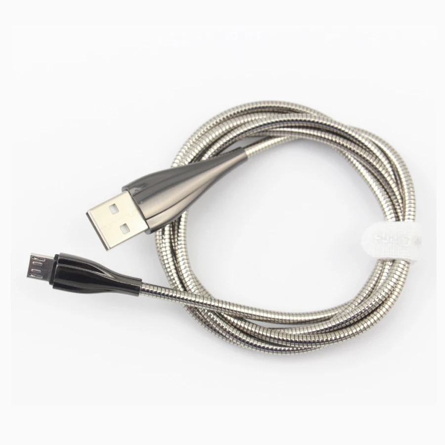 металлический шланг из цинкового сплава кабель для быстрой зарядки Type-C Micro Usb кабель для мобильного телефона Samsung